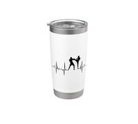 I Love Mixed Martial Arts MMA Línea Pulse Vaso térmico de acero inoxidable de doble pared