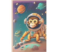 I love monkeys and space. Notebook - planer 100 pages
