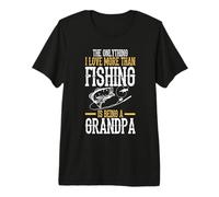 I Love More Than Fishing Is Being A Grandpa Fisher Fisherman Camiseta Premium