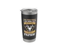 I Love More Than Hunting Papaw Grandpa Hunter Life Vaso térmico de acero inoxidable de doble pared