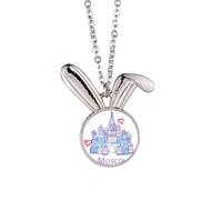 I Love Moscow Basil's Cathedral Russia - Collar con colgante de conejo, joyería de animal