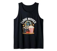 I Love Movies Cine Entusiasta Reel Camiseta sin Mangas