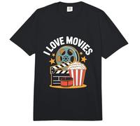 I Love Movies Cine Entusiasta Reel Comfort Colors Adult Heavyweight T-Shirt