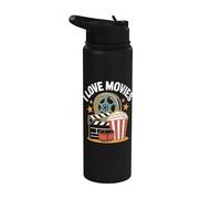 I Love Movies Cine Entusiasta Reel Stainless Steel Insulated Water Bottle