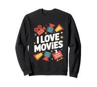 I Love Movies Cine Películas Buff Design Sudadera