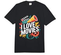 I Love Movies Cinema Buff Expresión Comfort Colors Adult Heavyweight T-Shirt
