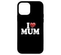 I Love Mum corazón Rojo Brillante Feliz cumpleaños mamá Día de la Madre Carcasa para iPhone 12 Mini