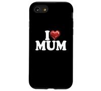 I Love Mum corazón Rojo Brillante Feliz cumpleaños mamá Día de la Madre Carcasa para iPhone SE (2020) / 7/8