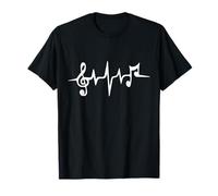 I Love Music Heartbeat Art para DJs y Fans de Bandas Camiseta