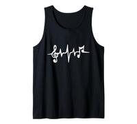 I Love Music Heartbeat Art para DJs y Fans de Bandas Camiseta sin Mangas