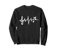 I Love Music Heartbeat Art para DJs y Fans de Bandas Sudadera