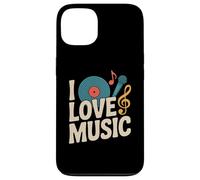 I Love Music - Micrófono de vinilo con clave de sol Carcasa para iPhone 13