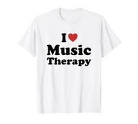 I Love Music Therapy Funny Humor Retro Camiseta