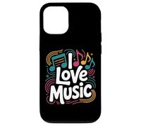 I Love Music Vibrant Notes Diseño rítmico Carcasa para iPhone 12/12 Pro