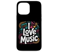 I Love Music Vibrant Notes Diseño rítmico Carcasa para iPhone 13 Pro MAX