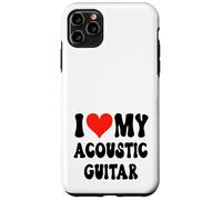 I Love My Acoustic Guitar - Banda Corazón Guitarrista Música Rock Carcasa para iPhone 11 Pro MAX