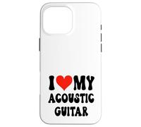 I Love My Acoustic Guitar - Banda Corazón Guitarrista Música Rock Carcasa para iPhone 16 Pro MAX