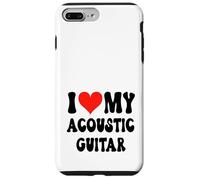 I Love My Acoustic Guitar - Banda Corazón Guitarrista Música Rock Carcasa para iPhone 7 Plus/8 Plus