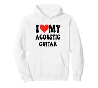 I Love My Acoustic Guitar - Banda Corazón Guitarrista Música Rock Sudadera con Capucha