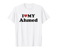 I Love My Ahmed Nombre Conjunto Pareja Camiseta