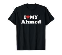 I Love My Ahmed Nombre Conjunto Pareja Camiseta