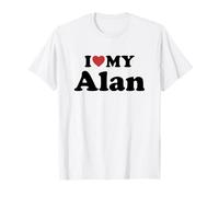 I Love My Alan Nombre Conjunto Pareja Camiseta