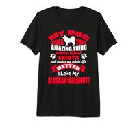 I Love My Alaskan Malamute Dog Funny Puppy Dogs Lovers Camiseta Premium