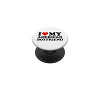 I Love My American Boyfriend PopSockets PopGrip Adhesivo