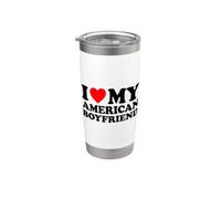 I Love My American Boyfriend Vaso térmico de acero inoxidable de doble pared