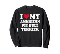 I Love My American Pit Bull Terrier Amor Corazón Perro Sudadera