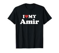 I Love My Amir Nombre Conjunto Pareja Camiseta