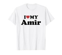 I Love My Amir Nombre Conjunto Pareja Camiseta