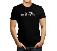 I Love my Anteater Stencil tee Round Neck Unisex Tops Men's 100% Cotton Short-Sleeve T-Shirts L
