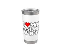 I Love My Asian Wife Vaso térmico de acero inoxidable de doble pared