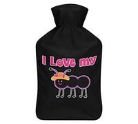 I Love My Aunt - Botella de agua de goma con cubierta de felpa suave, bolsa de agua caliente para invierno, manos y pies, protección contra el frío, 1000 ml