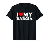 I Love My Babcia Heart Family Grandma Camiseta