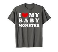 I Love My Baby Monster, Amo a mi bebé Monstruo Camiseta, Hombre, Asfalto, L
