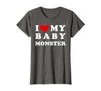 I Love My Baby Monster, Amo a mi bebé Monstruo Camiseta, Mujer, Asfalto, M