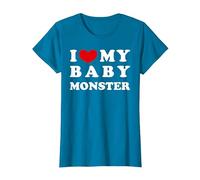 I Love My Baby Monster, Amo a mi bebé Monstruo Camiseta, Mujer, Zafiro, XXL