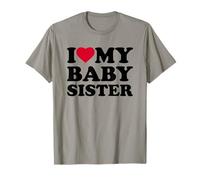 I Love My Baby Sister Heart Funny Family Camiseta