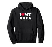 I Love My Bapa Heart Family Grandpa Sudadera con Capucha