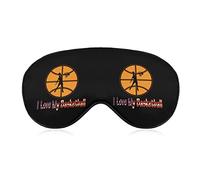 I Love My Basketball Eye Mask para dormir Blackout Night Blindfold con correa ajustable para hombres, mujeres, viajes, yoga, siesta