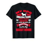 I Love My Basset Hound Dog Funny Puppy Dogs Lovers Camiseta gráfica económica