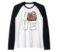 I Love My Beagle Xmas Graphic For Puppy Lover Cute Christmas Camiseta Manga Raglan