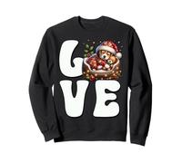 I Love My Beagle Xmas Graphic For Puppy Lover Cute Christmas Sudadera