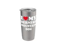 I Love My Bernese Mountain Dog Boyero de Montana Bernés Vaso térmico de acero inoxidable de doble pared