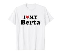 I Love My Berta Nombre Conjunto Pareja Camiseta