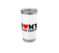 I Love My Best Friend Vaso térmico de acero inoxidable de doble pared