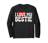 I Love My Bestie Cute Heart Quote for Best Friends BFF Manga Larga