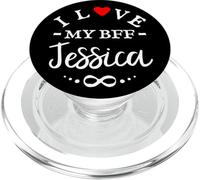 I Love my BFF Jessica Cute Nombre Personalizado Best Friends PopSockets PopGrip para MagSafe